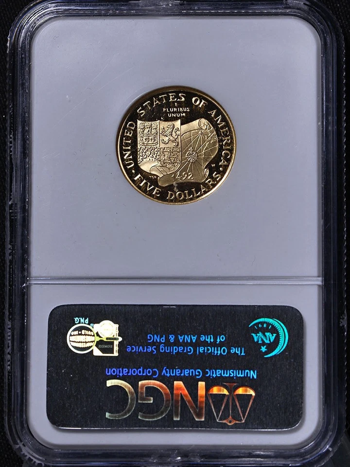 1992-W Columbus Commemorative Gold $5 NGC PF70 Ultra Cameo - STOCK - Image 4 of 4