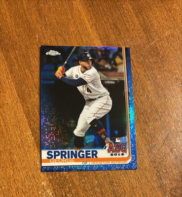 George Springer 2019 Topps Chrome All Star Blue Blue Jays Astros UCONN /150