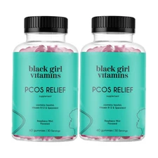 2-Pack Black Girl Vitamins PCOS Relief – Cycle Support for Women - 120 Gummies