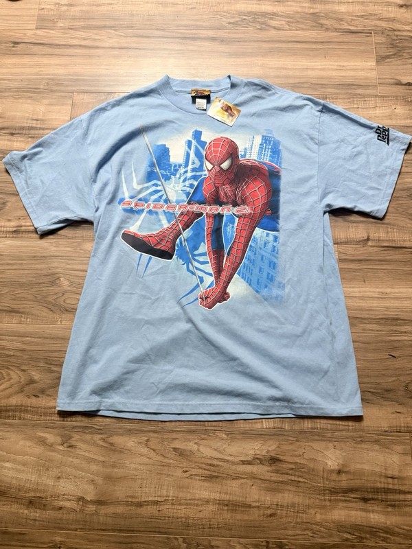 Spider-Man 2 OG Movie Merch Tee XL DEADSTOCK Y2K Marvel 23x31