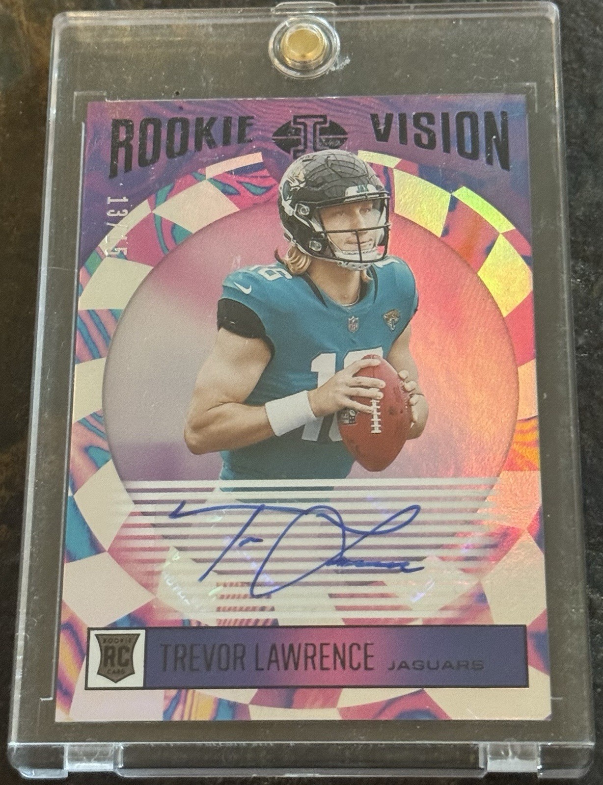 Trevor Lawrence Panini Illusions Rookie Vision Signatures #TL Black