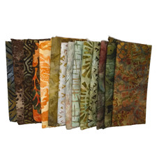 POUND PACK PLUS 587 100 Cotton Batiks Handpaint Fabric Scrap Autumn Woods