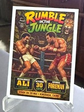 Rumble In the Jungle Caricatures Custom Art Card Muhammad Ali George Foreman 2