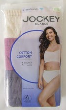 Jockey Elance 100 Cotton French Cut Underwear - Women's Size 8 - 3 Pack - New