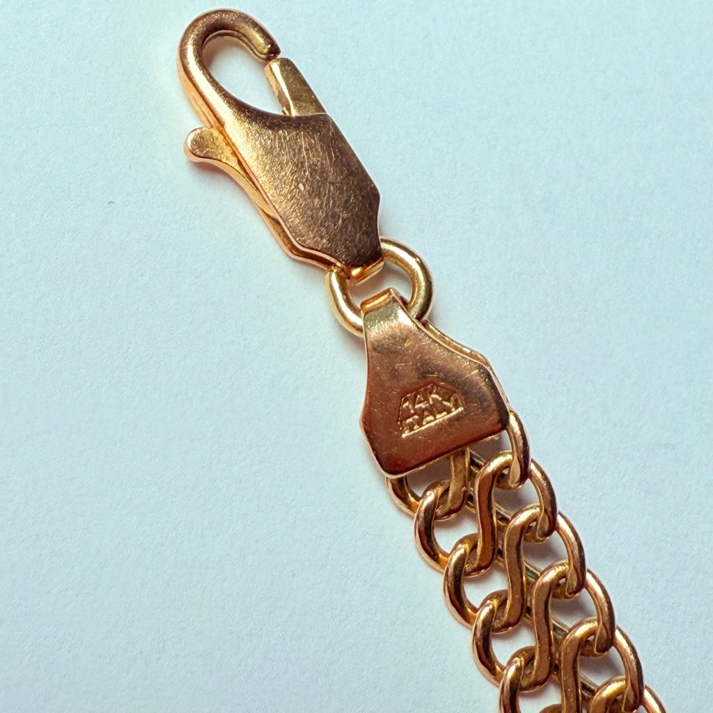 14k Solid Yellow Gold 8 Eight Fancy Infinity Link… - image 10