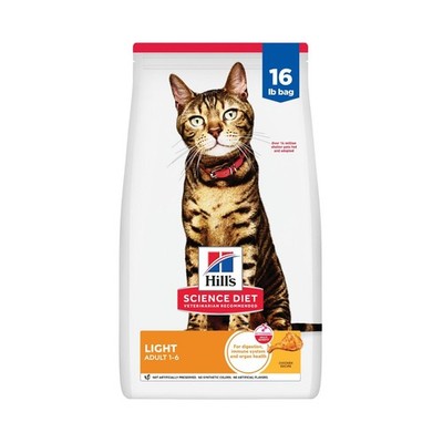 Hill's Science Diet Light Adult Dry Cat Food - Chicken Size: 16 Lb