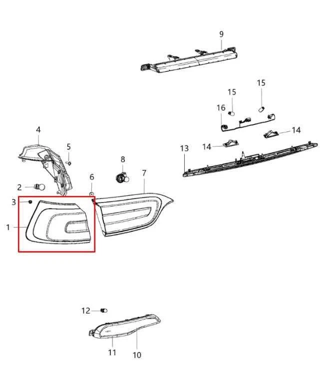 Luz trasera derecha 14-18 Jeep Cherokee 75 aniversario 68102906AF Foto 2 de 4