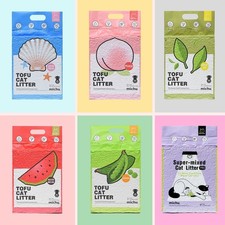 Michu Tofu Cat Litter Natural Clumping Tofu Cat Litter, Fast Clumping and Eas...