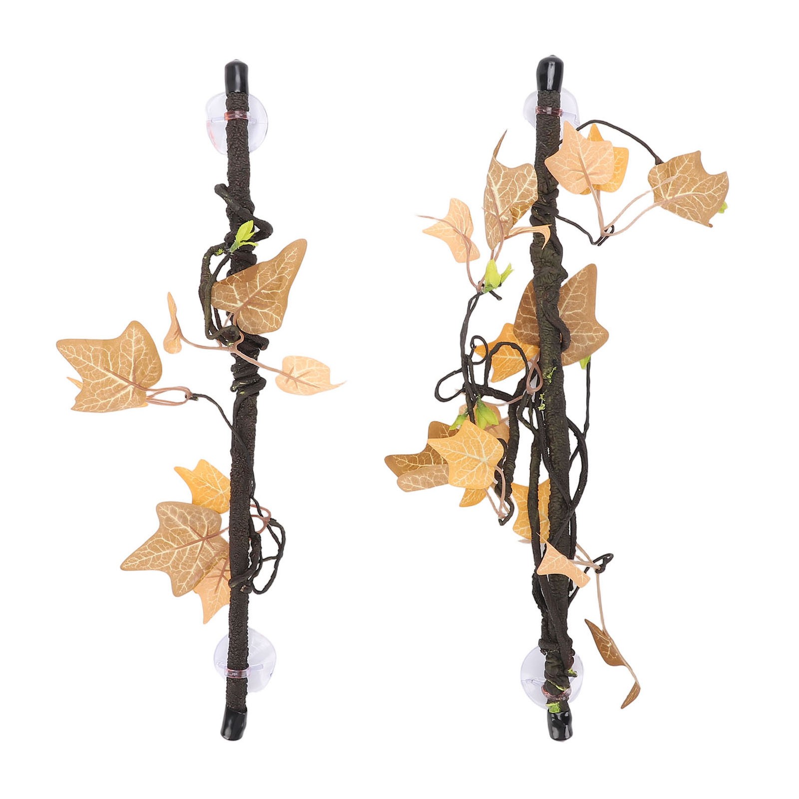 2pcs Reptile Branches With Suction Cups Realistic Plastic Reptile Climbing Branc