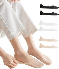 Womens No Show Socks Low Cut Ultra Thin Footies Non Slip Liner Invisible Ice