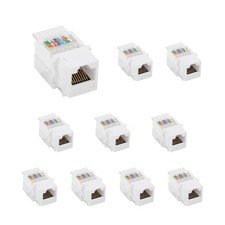 10X Cat6 RJ45 Tool-Less Keystone Ethernet Module Female Jack Network