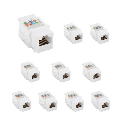 10X Cat6 RJ45 Tool-Less Keystone Ethernet Module Female Jack Network