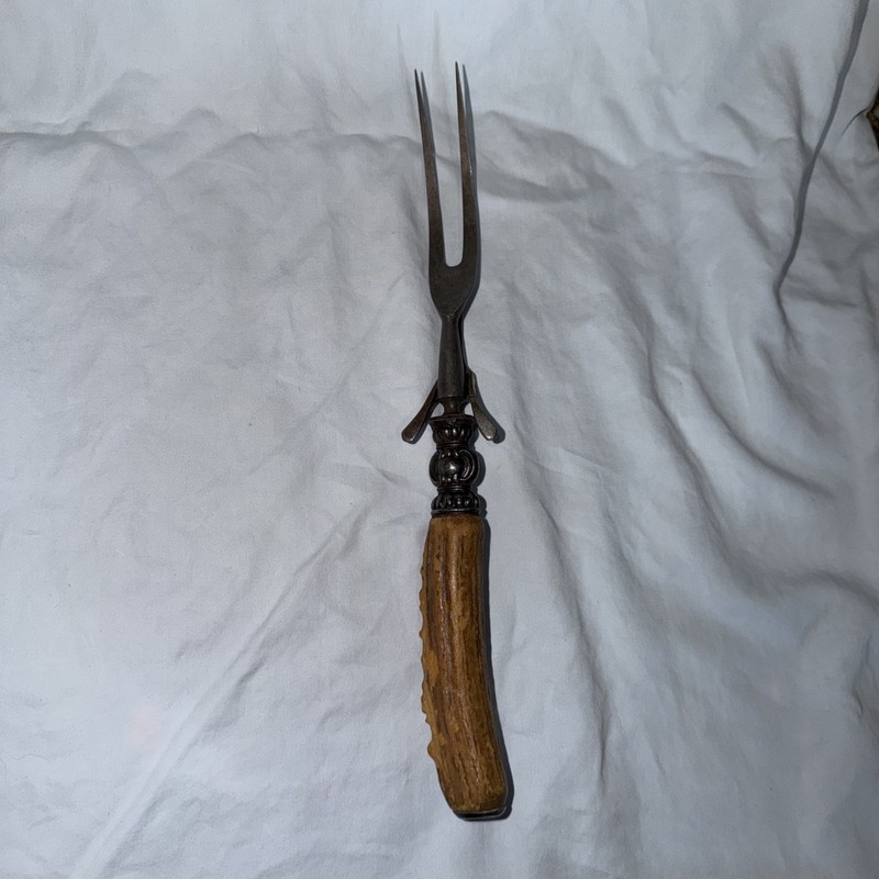 Stag Handle Carving Knife Sterling Fittings