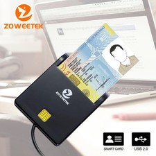 LETTORE DI SMART CARD USB ZOWEETEK PER CARTA D'IDENTITÀ ELETTRONICA CNS CRS CIE
