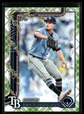2025 Topps Holiday #H28 Shane McClanahan Green Holiday Plaid