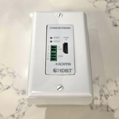 Crestron HD-TX-101-C-E HDMI HDBaseT Wall Plate Transmitter, White