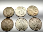 Lot Of 6 1922-1923 Peace Dollars 90% Silver ~4.6 oz ASW