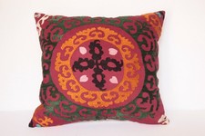 Artisan Suzani Cushion Case,Decorative Vintage 18x20  Tribal Suzani pillow