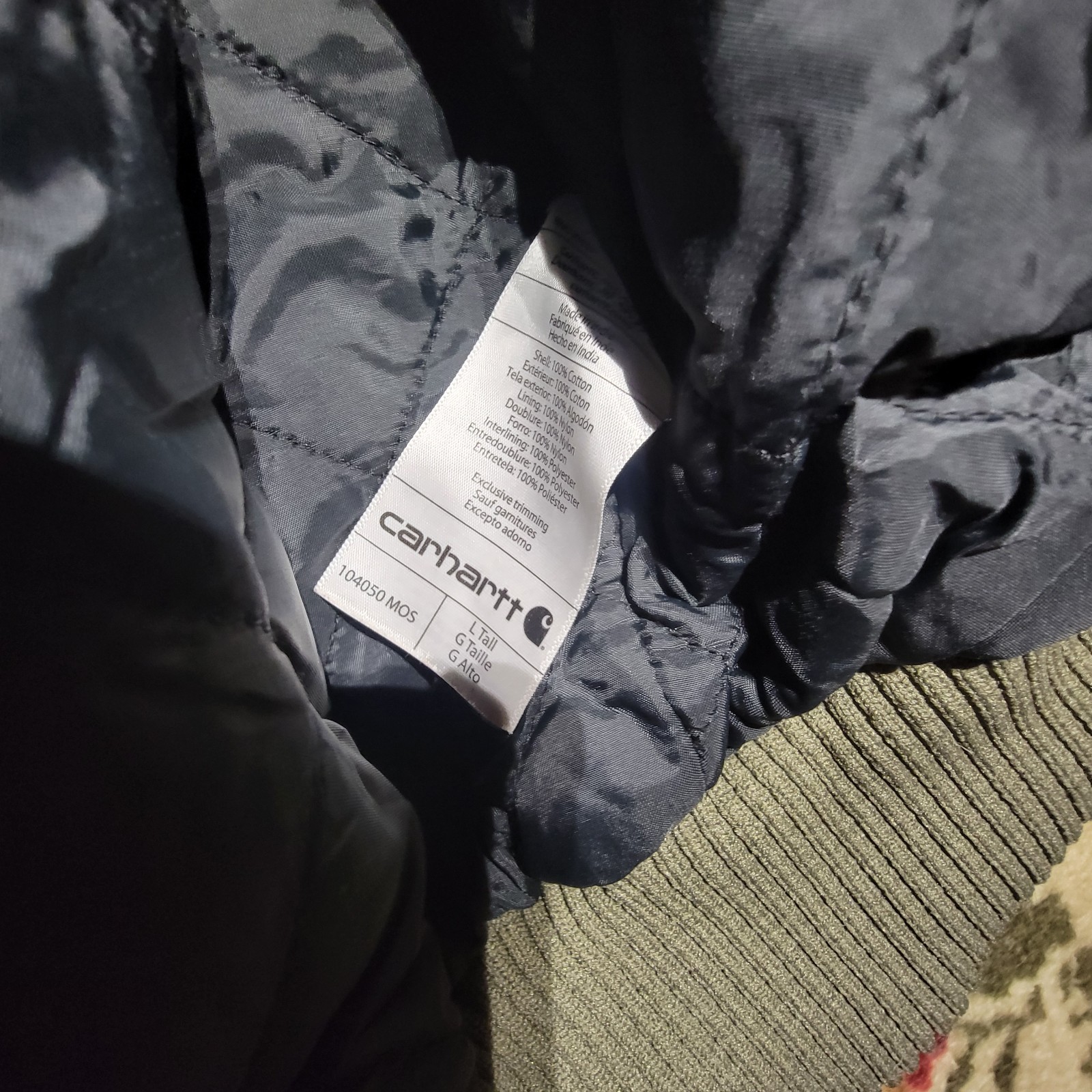 Carhartt Men's Large Tall Loose Fit Work/duck Jacket Model J130-M Green Moss  thumbnail 9