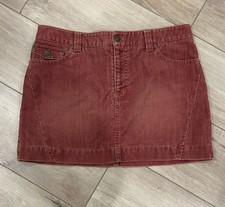 American Eagle Outfitters Y2K Corduroy Mini Skirt Red Brown Women s Size 6