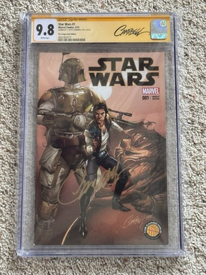 #ad Star Wars #1 Cargo Hold Variant Signed J Scott Campbell CGC 9.8 SS $200.00