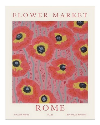 Vibrant Floral Poster Wall Art - Botanical Archive Print Home Decor