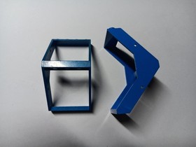 LEGO LOT OF 2 BLUE WINDOW OUTWARD SLOPING 4X4X6 #4741 6985 6926 6892 SPACE