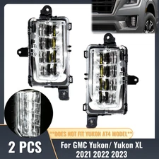 Pair Fog Light For GMC Yukon/ Yukon XL 2021 2022 2023 LED Front Bumper Lamp