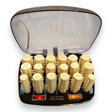 Vintage GENERAL ELECTRIC Hairsetter F2HCD1 Pageant Hair Hot Rollers With Case