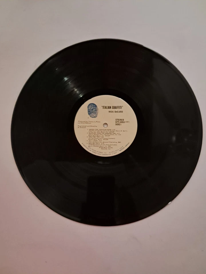 Nick Decaro "Italian Graffiti" Vinyl LP 1974 Blue Thumb Records BTS 6011 - Image 4 of 4