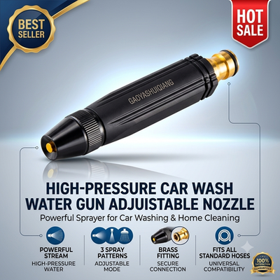#ad High Pressure Car Wash Water Nozzle Adjustable Sprayer Hose Attachment Head $6.88
