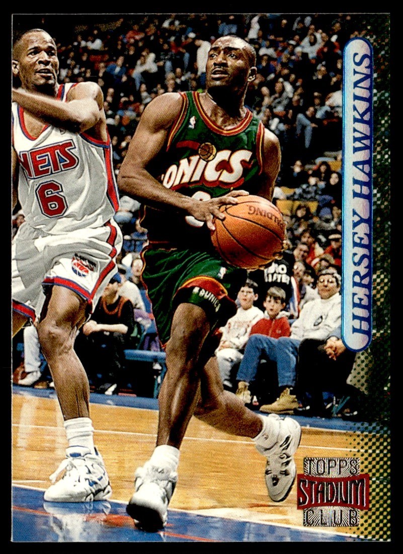 1996-97 Stadium Club Hersey Hawkins Seattle SuperSonics #60