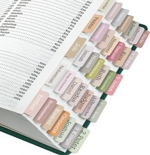 Laminated Bible Tabs,75 Tabs,Laminated Bible Index Tabs for Women and Men