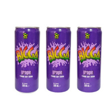 Jamaican Bigga Grape Flavour Soft Drink Pack of 3