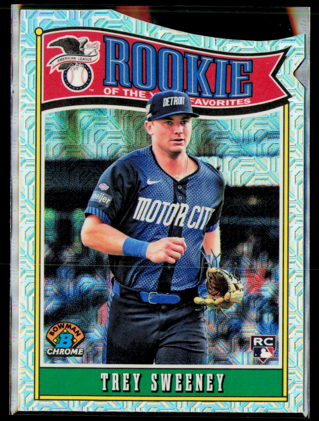 2025 Bowman #ROY-12 Trey Sweeney Rookie of the Year Favorites Mojo Refractor