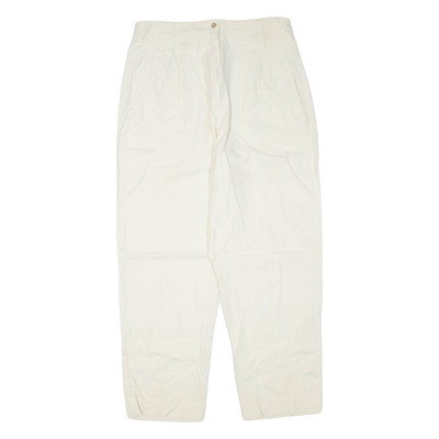 RAFAELLA Petite Damen Hose Creme Regular Verjüngt Leinen-Mix W30 L26