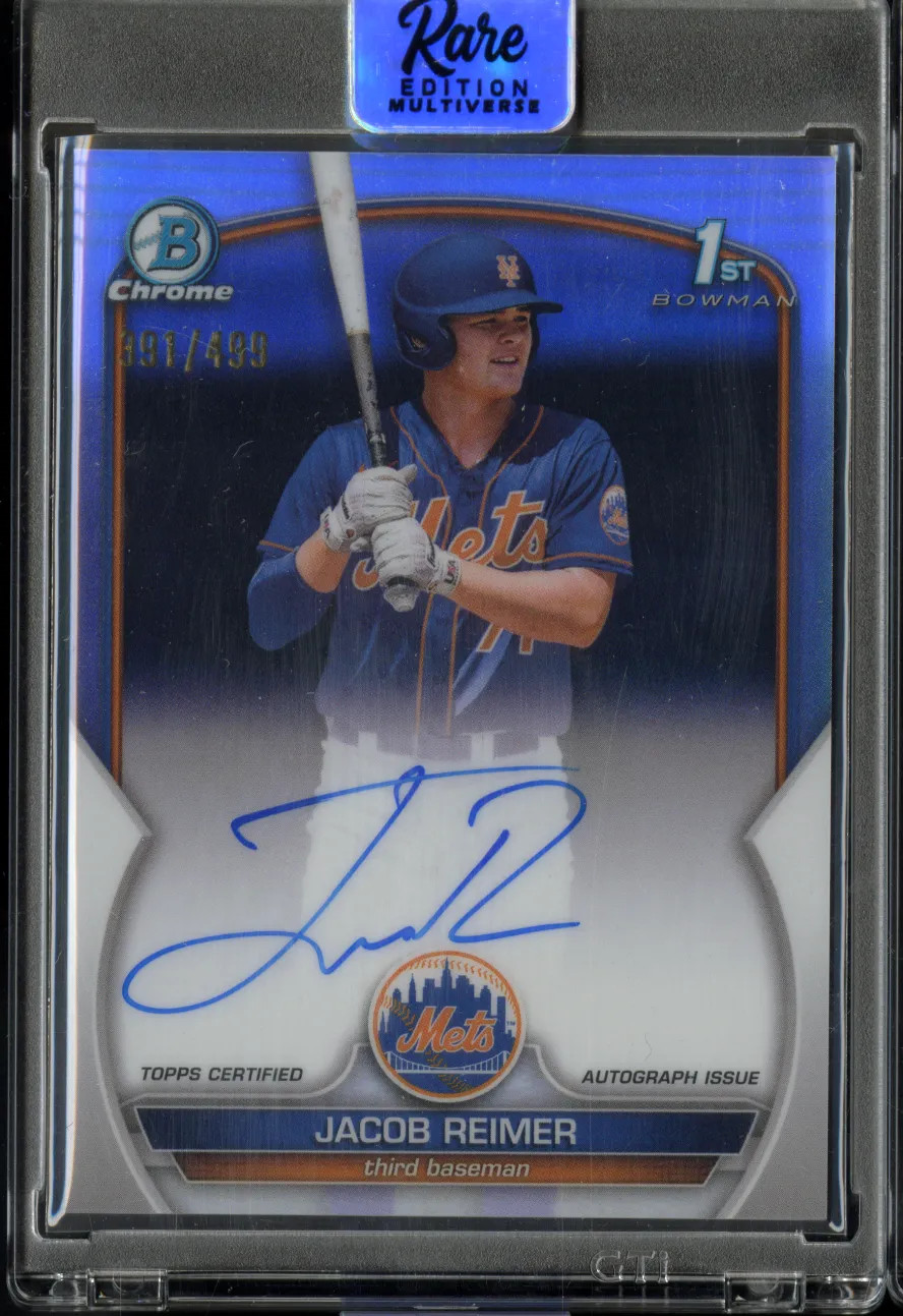 2023 Bowman Chrome Jacob Reimer #CPA-JRR Refractor 1st Bowman Auto 391/499