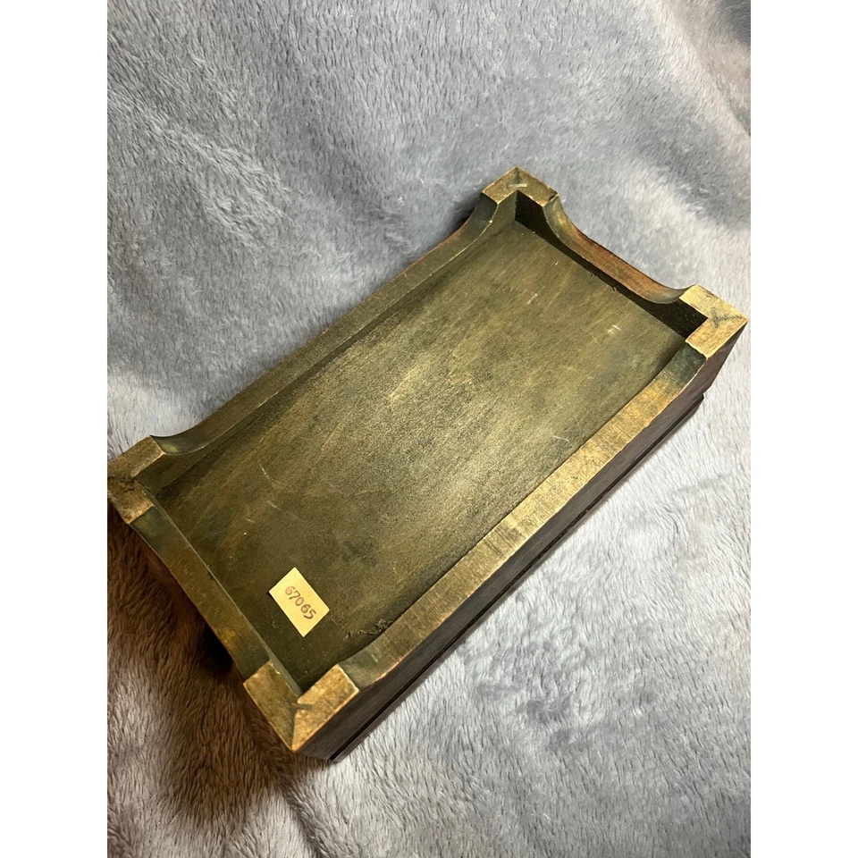 Vintage Wooden Trinket Box Decorative Bird Folk Art Carved Lid Hinged Storage - Image 4 of 4