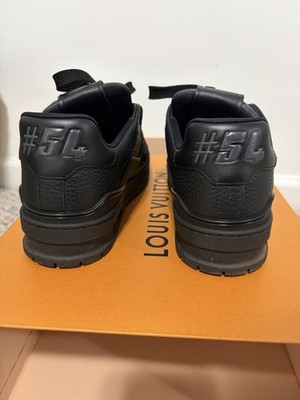 Louis Vuitton Trainer #54 Black Monogram Low-Top Leather Sneakers