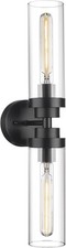 2 Light Black Vanity Lights for Bathroom,22 Inch Bathroom Light Fixtures Modern