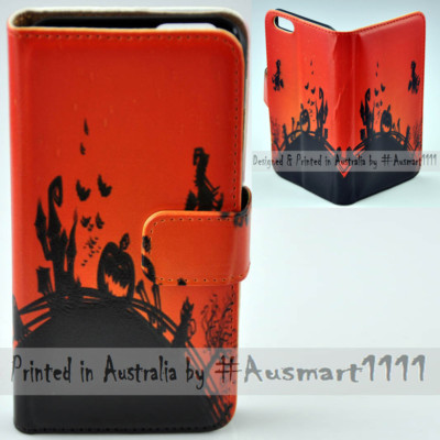 For Google Pixel Series Mobile Phone Halloween Silhouette Print Flip Case Cover