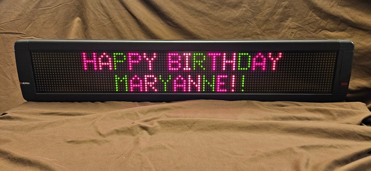 SHINKYOWA 掲示板 SMS-1021 ラシャグレー 900×1200 Alpha 4120C LED 3 Color, 2 Line Electronic Display Sign Message