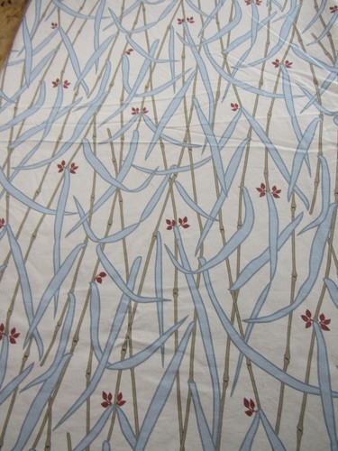 Garnet Hill Queen Duvet Cover Japanese Bamboo Print 100% Cotton Made in Portugal