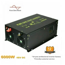 6000W Pure Sine Wave power Inverter 48V to 110V 220V RV/Truck/Car/Home Solar