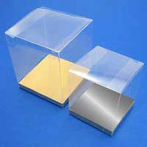 10 x10cm sq Bomboniere favour clear PVC LARGE wedding gift cup cake product box  - image 3 of 4