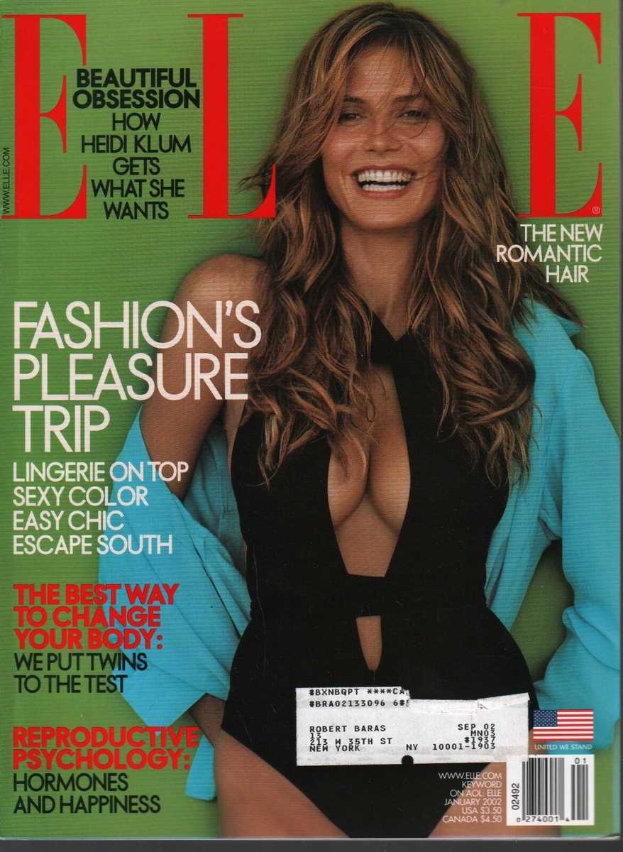 GQ　january 2002 Heidi　Klum Elle Fashion Magazine January 2002 #197 Heidi Klum 090420ame | eBay UK