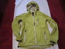 Preowned Women's Size M Greenish Yellow Liquid Brand Hooded Rain Jacket