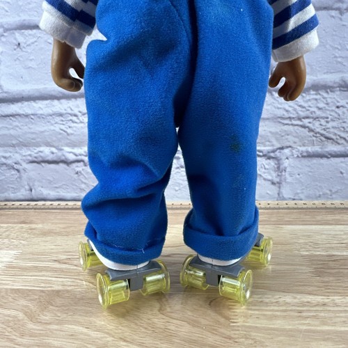 Skating Bear Doll Vintage Plush Really Skates Continuous Melody. Works! 14” Tall - Picture 10 of 14