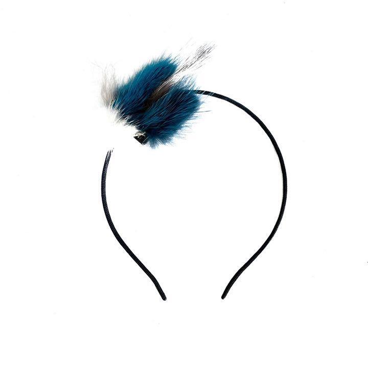 ヘアアクセサリー FENDI Headband with Fur Fendi Beige and Brown Forever Fendi Headband Fendi
