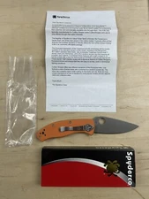 Spyderco Cutlery Shoppe Exclusive Tenacious- Orange G10 - Satin 8Cr13MoV